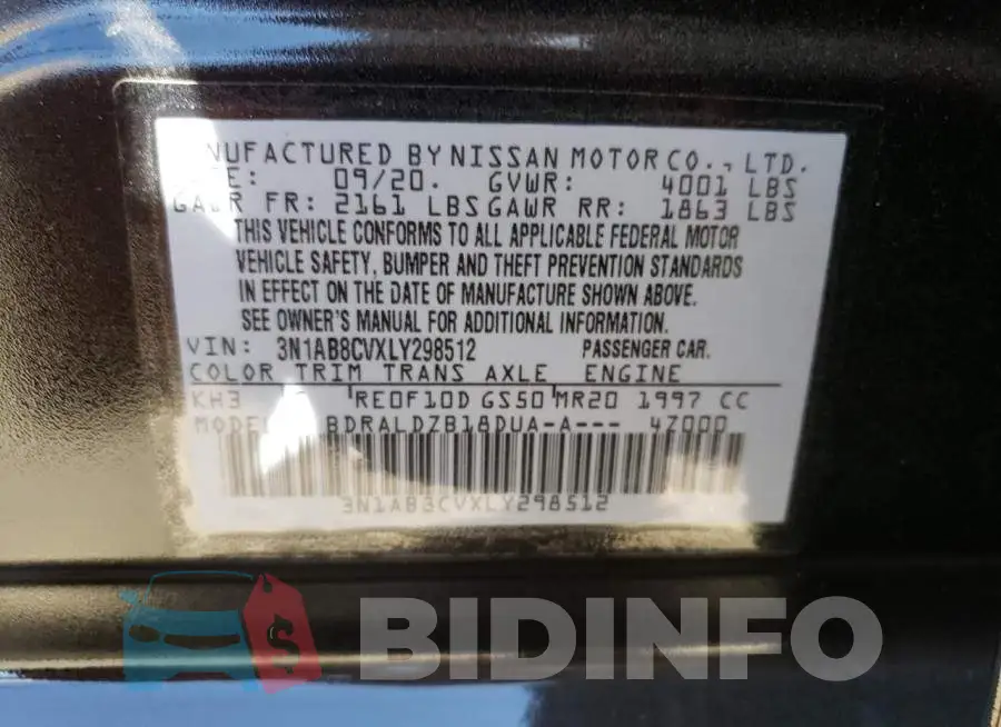 3N1AB8CVXLY298512 Photo# 10