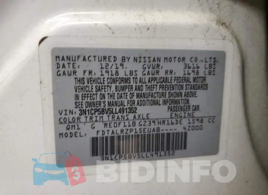 3N1CP5BV5LL491352 Photo# 10