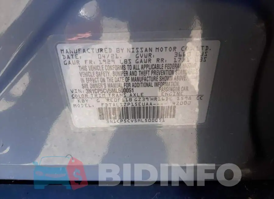 3N1CP5CV5ML500051 Photo# 10