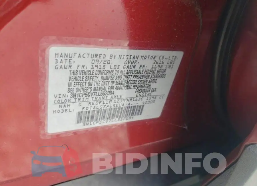 3N1CP5CV7LL552084 Photo# 10