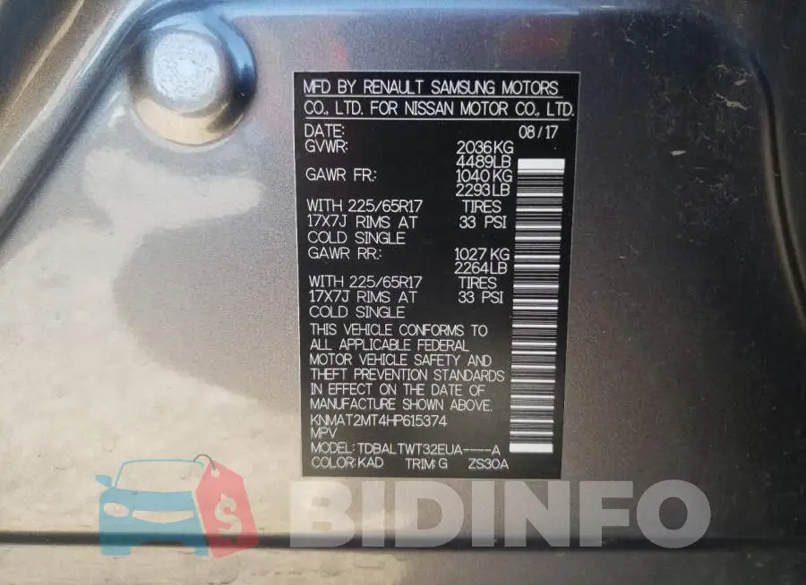 KNMAT2MT4HP615374 Photo# 10