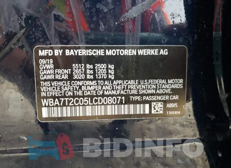 WBA7T2C05LCD08071 Photo# 10