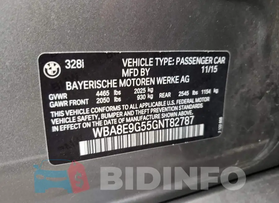 WBA8E9G55GNT82787 Photo# 10
