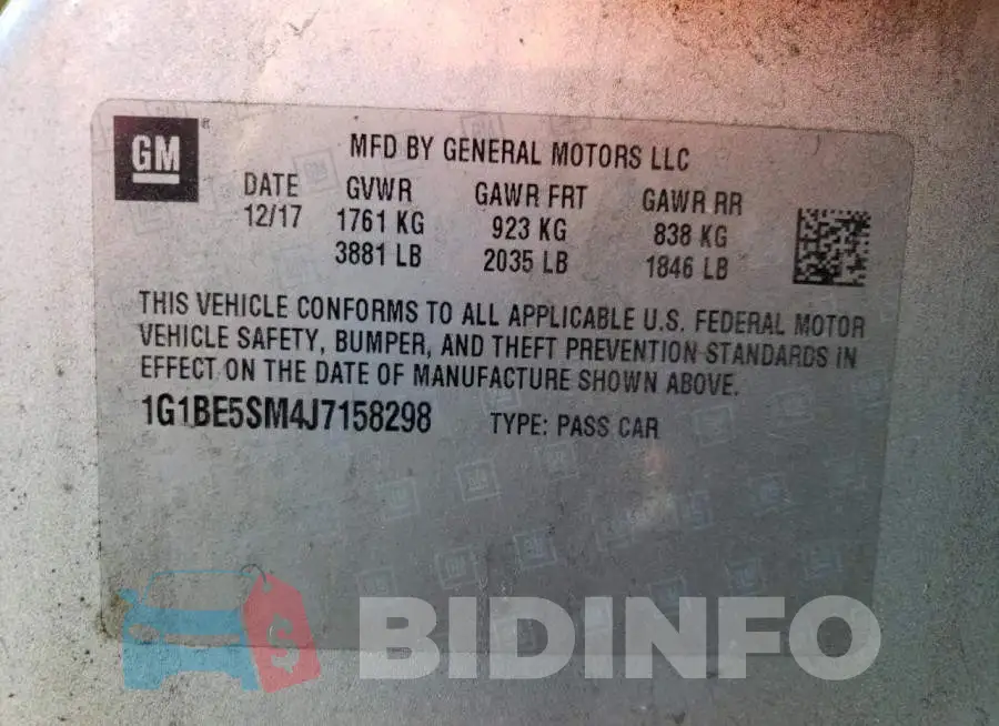 1G1BE5SM4J7158298 Photo# 10