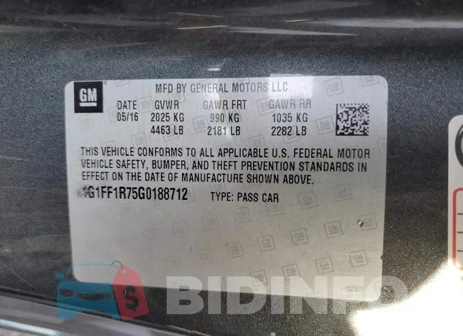 1G1FF1R75G0188712 Photo# 10