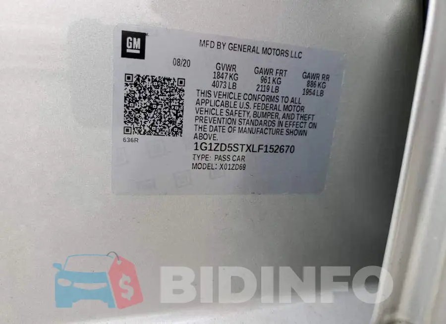 1G1ZD5STXLF152670 Photo# 10