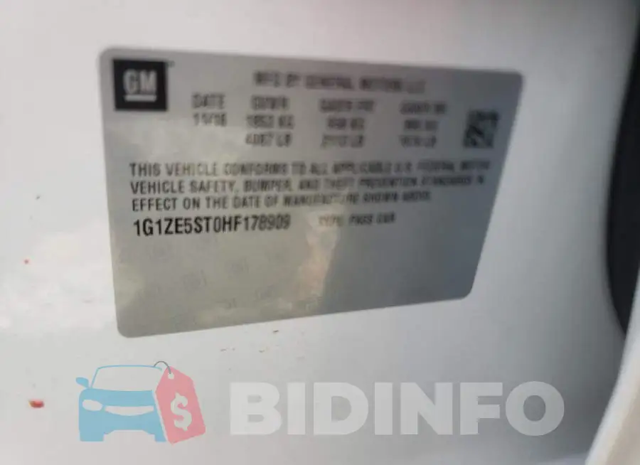 1G1ZE5ST0HF178909 Photo# 10