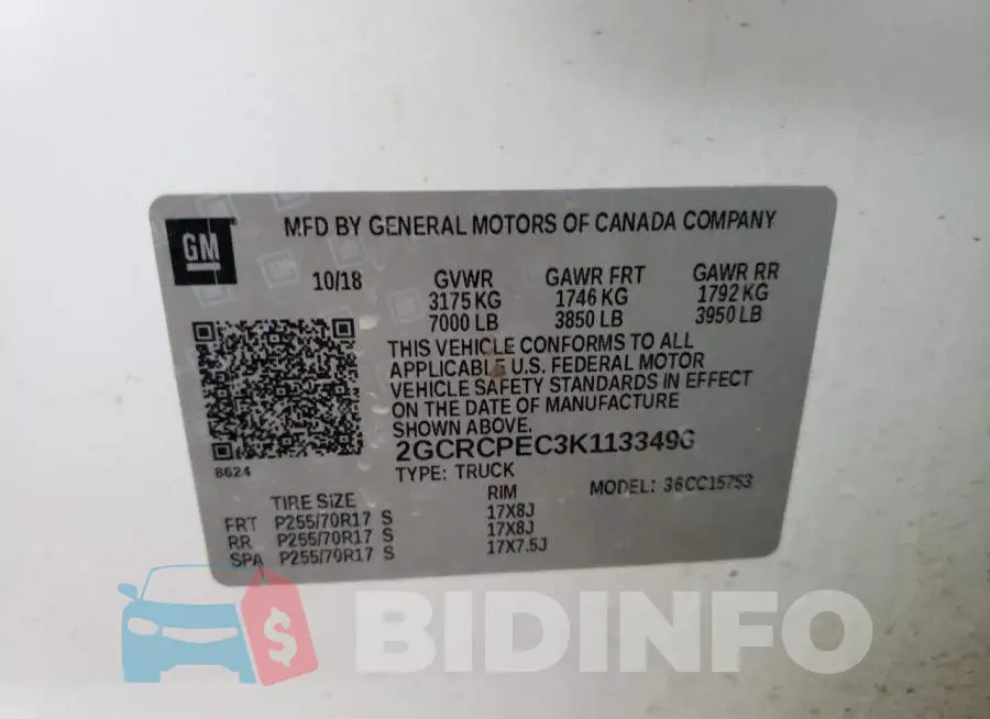 2GCRCPEC3K1133496 Photo# 10