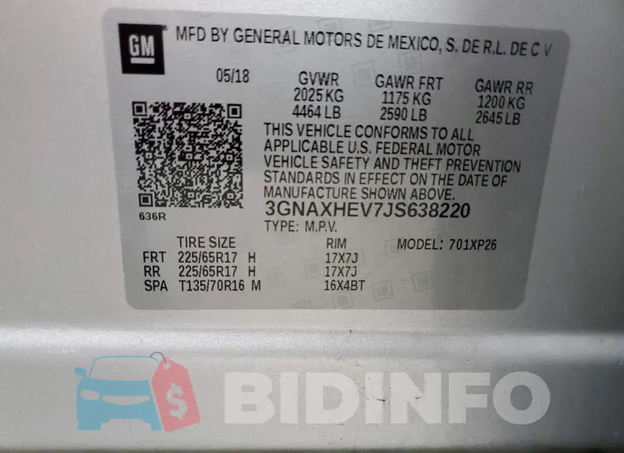 3GNAXHEV7JS638220 Photo# 10