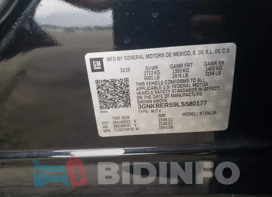 3GNKBERS9LS580177 Photo# 10