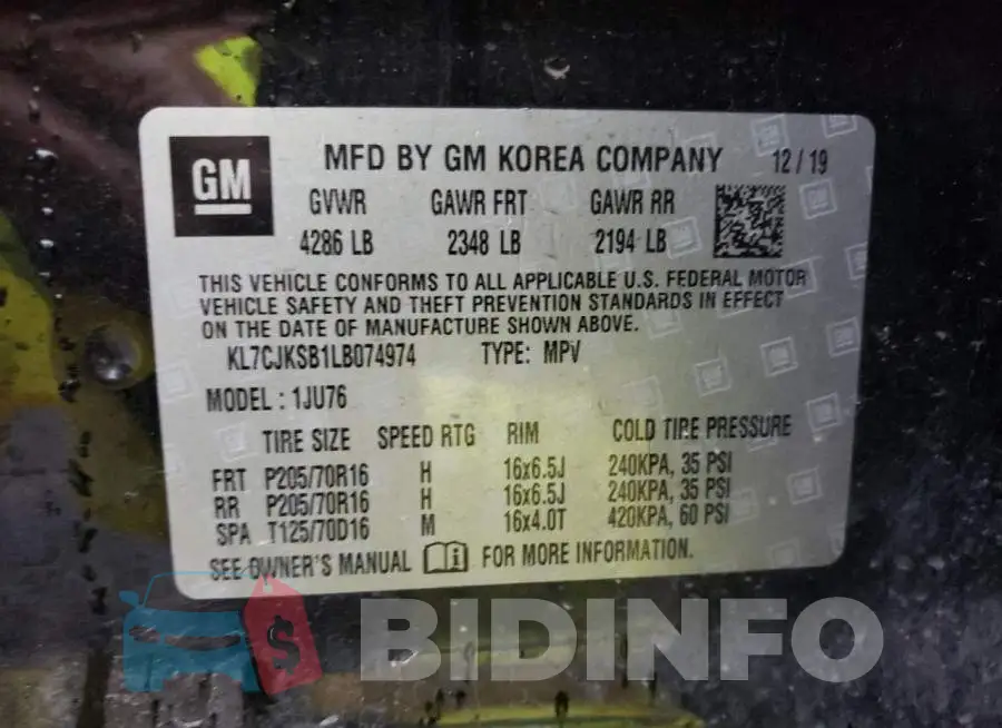KL7CJKSB1LB074974 Photo# 10