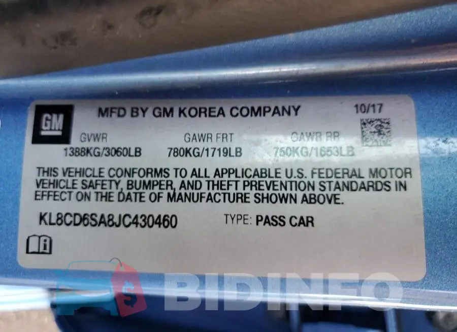 KL8CD6SA8JC430460 Photo# 10