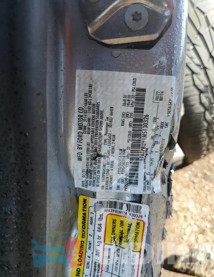 1FATP8UH1M5130326 Photo# 13