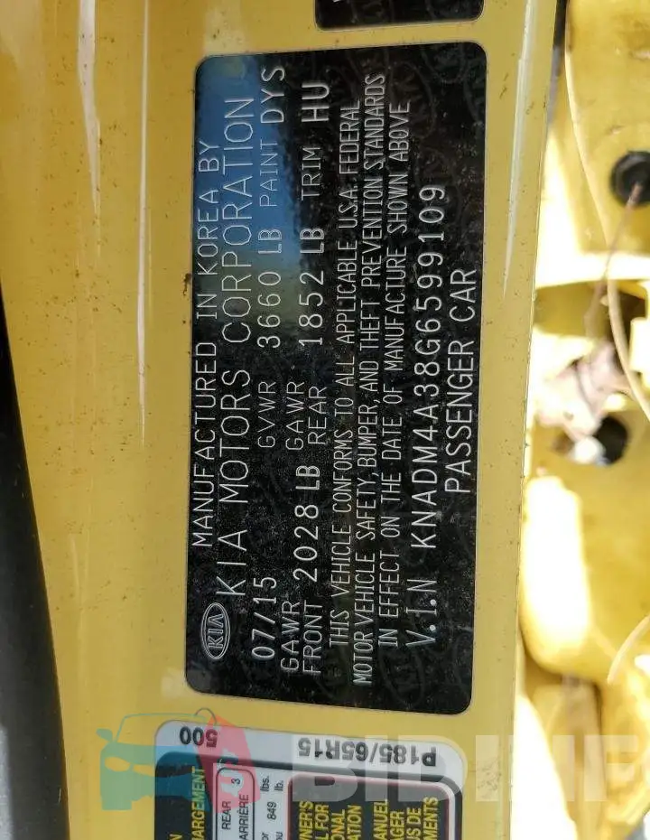 KNADM4A38G6599109 Photo# 10