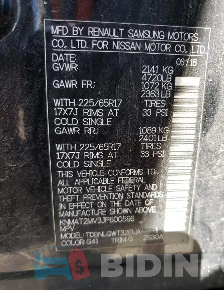 KNMAT2MV3JP600596 Photo# 10
