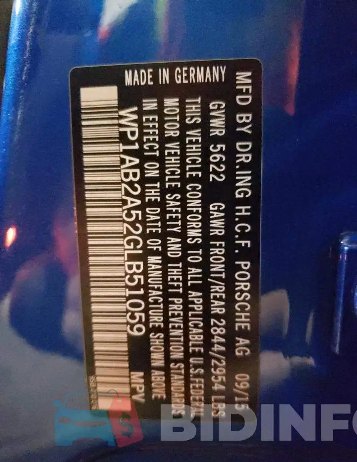 WP1AB2A52GLB51059 Photo# 10