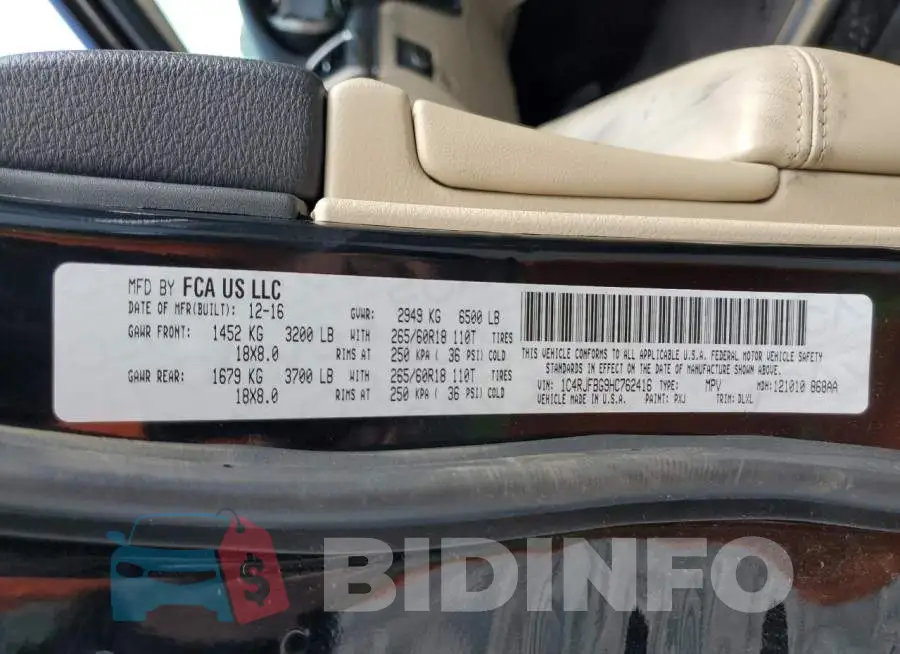 1C4RJFBG9HC762416 Photo# 10
