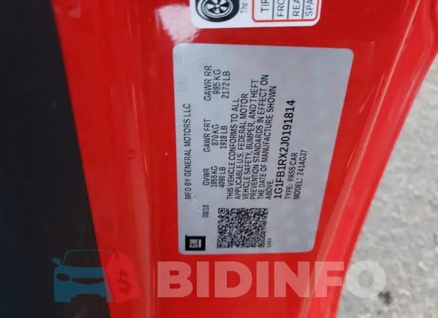 1G1FB1RX2J0191814 Photo# 10
