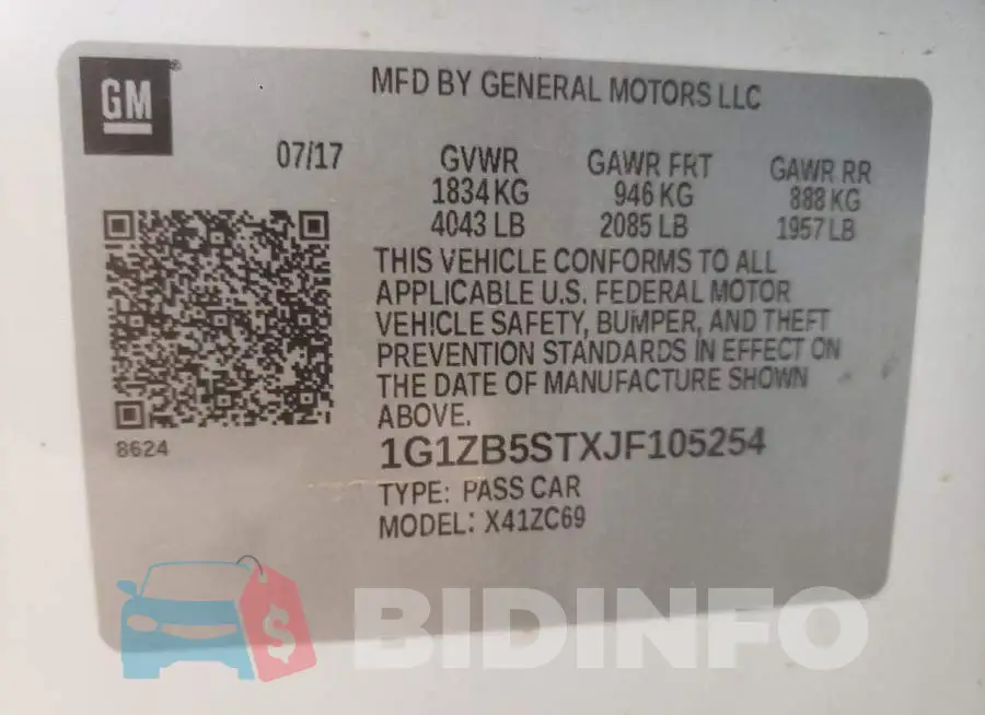 1G1ZB5STXJF105254 Photo# 10