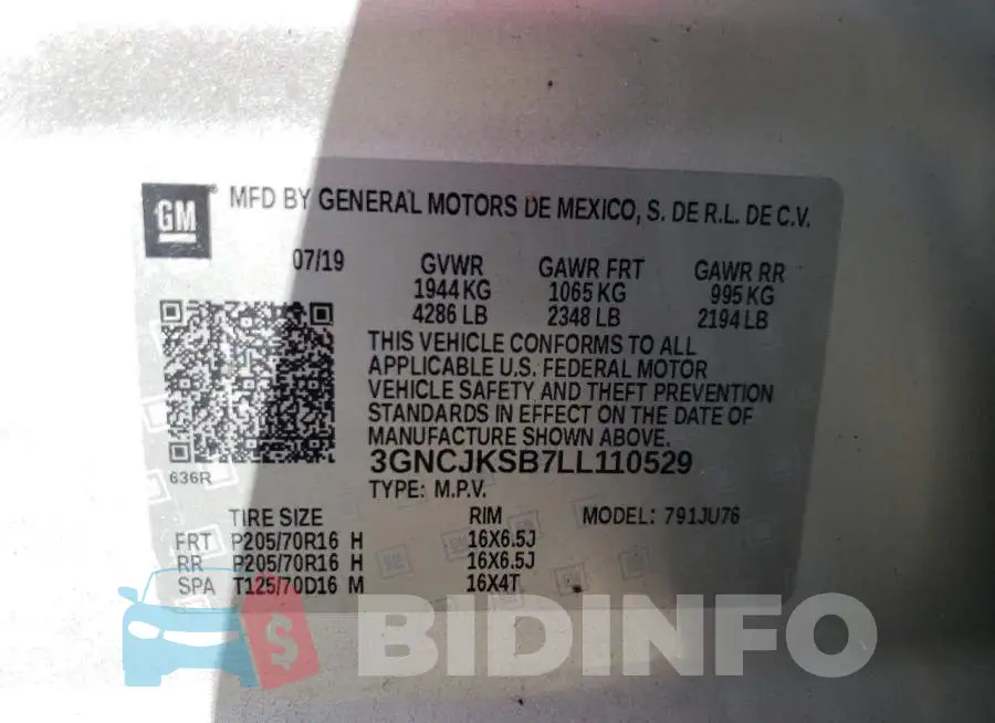 3GNCJKSB7LL110529 Photo# 10