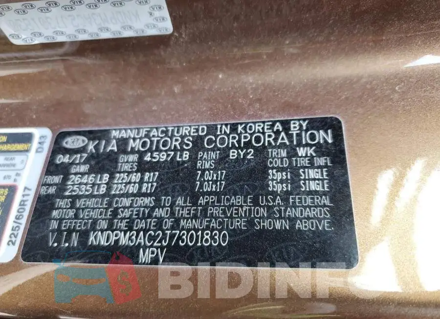 KNDPM3AC2J7301830 Photo# 10