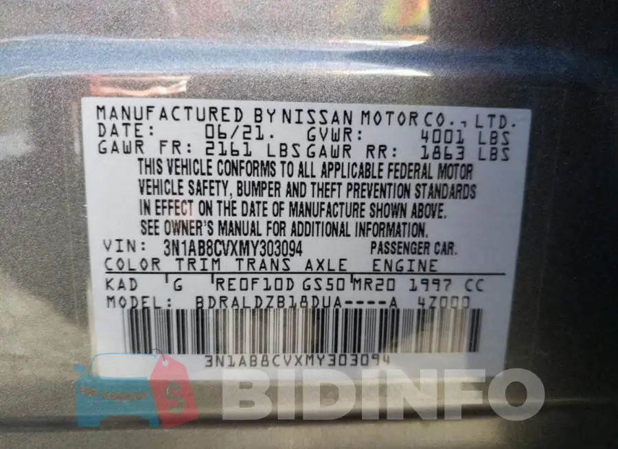 3N1AB8CVXMY303094 Photo# 10
