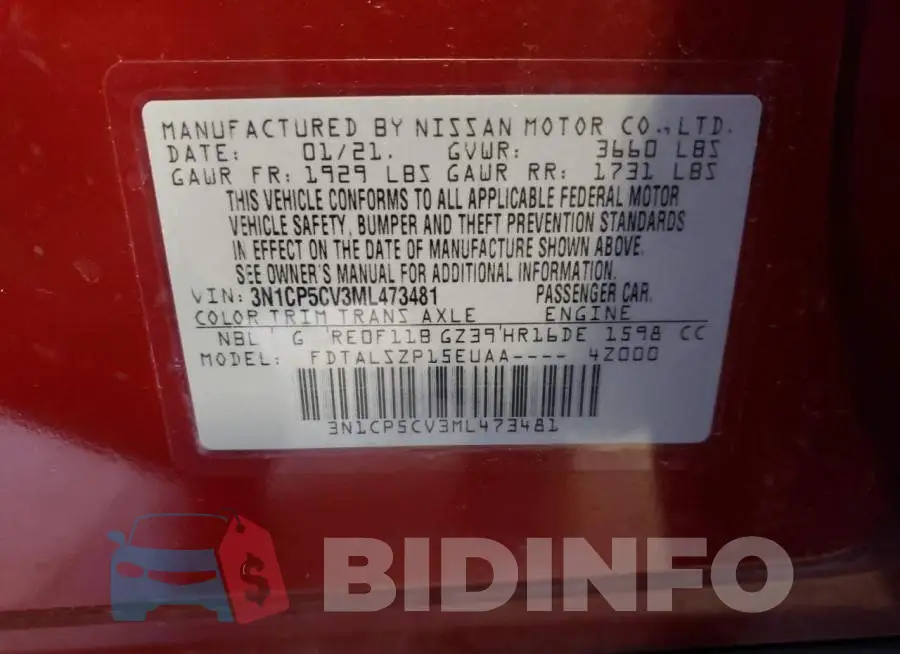 3N1CP5CV3ML473481 Photo# 10