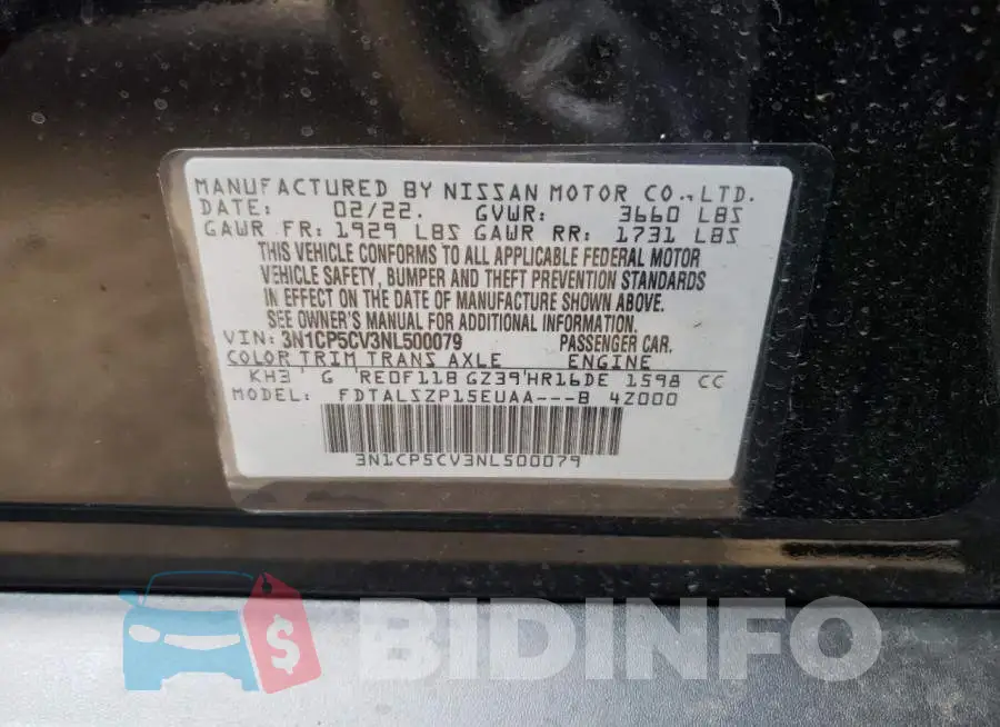 3N1CP5CV3NL500079 Photo# 10