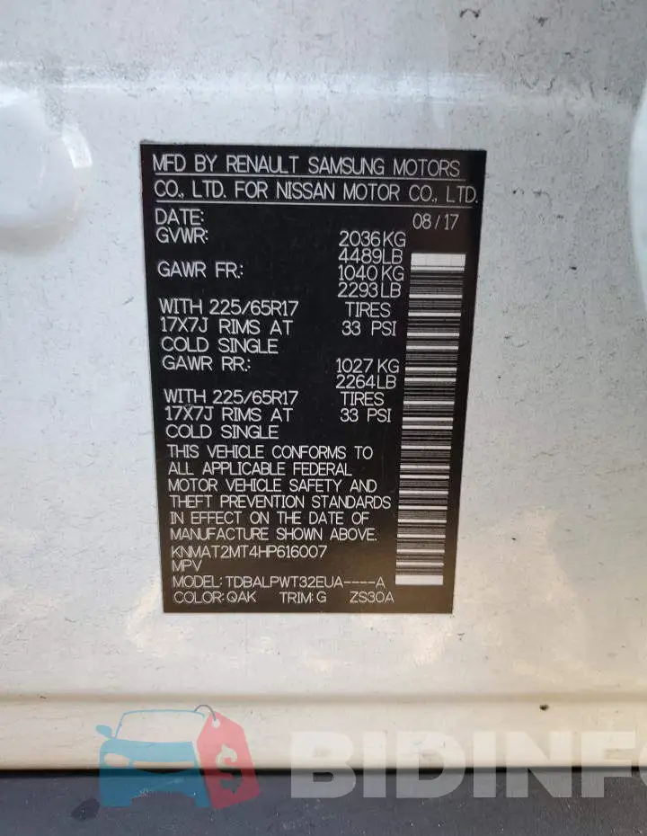 KNMAT2MT4HP616007 Photo# 10