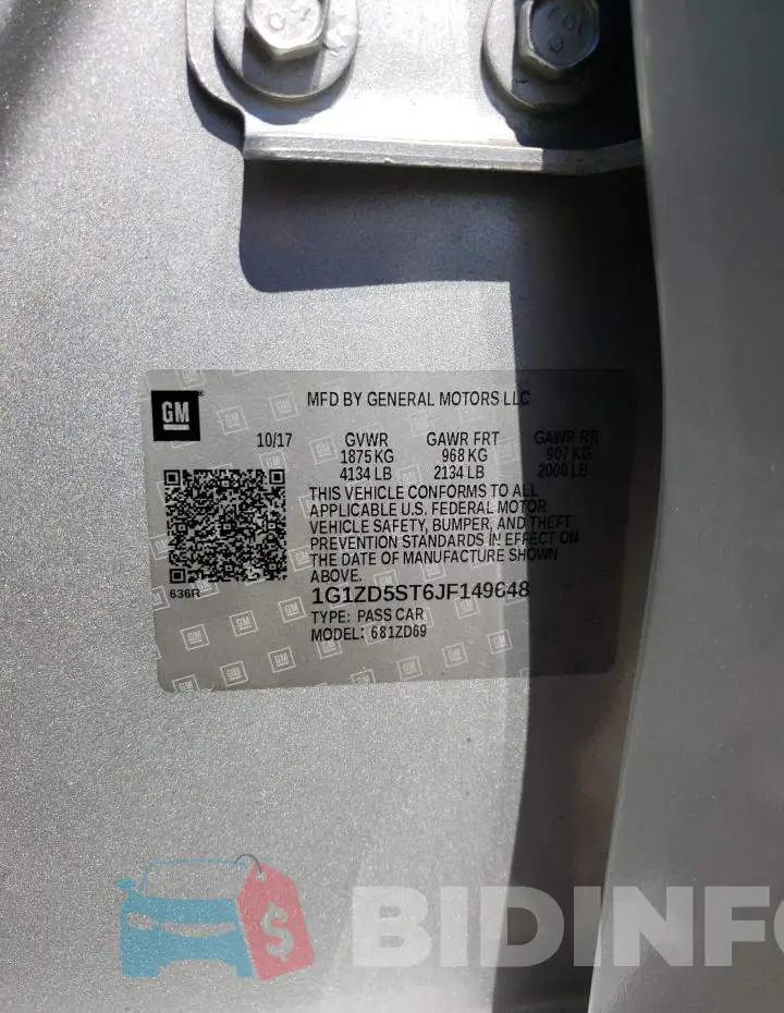 1G1ZD5ST6JF149648 Photo# 10