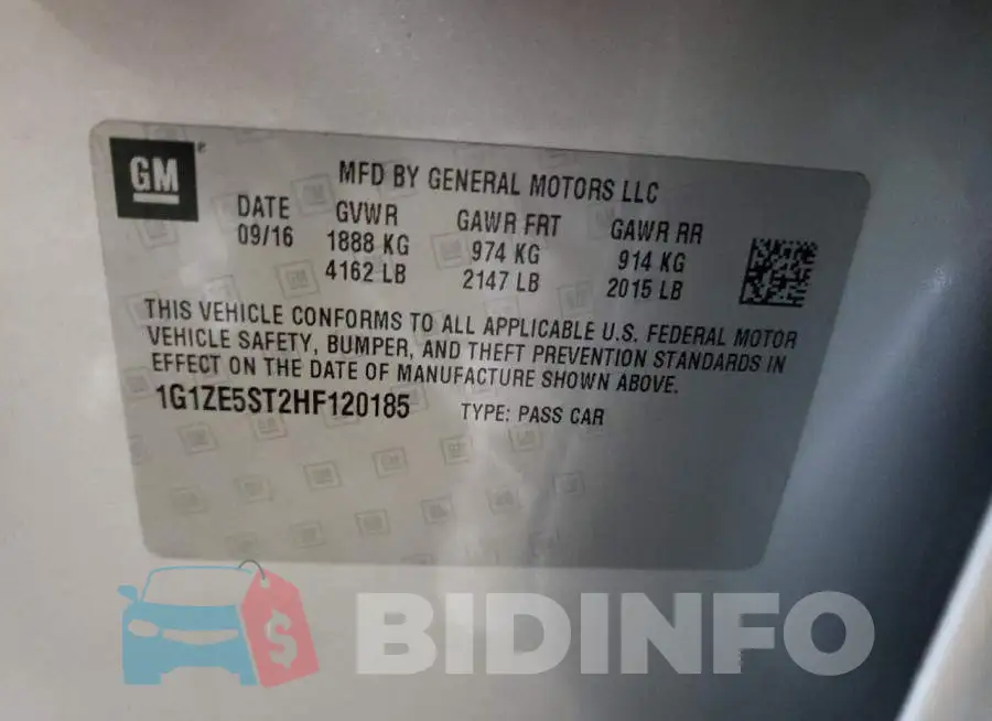 1G1ZE5ST2HF120185 Photo# 10
