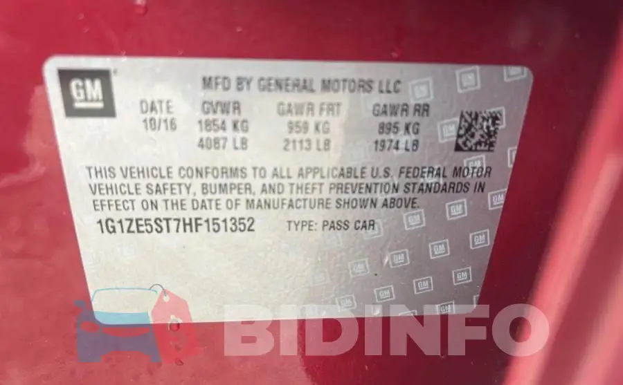 1G1ZE5ST7HF151352 Photo# 10