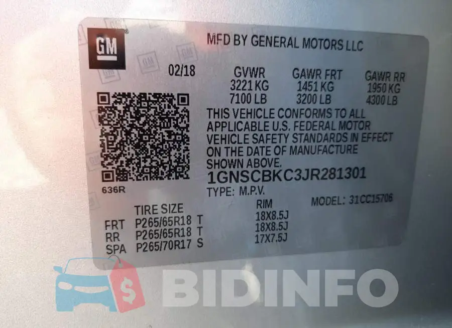 1GNSCBKC3JR281301 Photo# 10