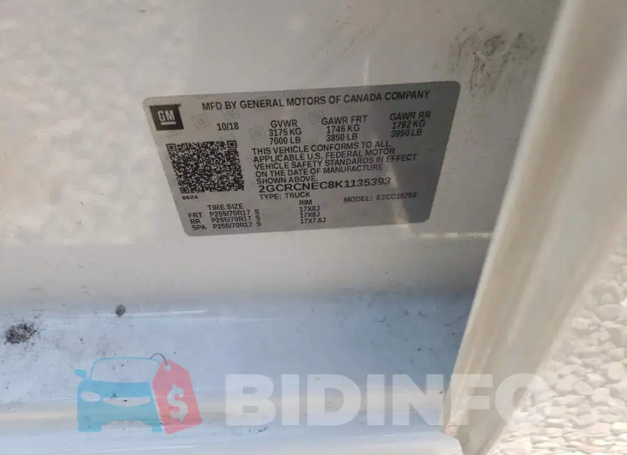 2GCRCNEC8K1135393 Photo# 10