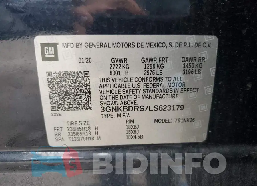 3GNKBDRS7LS623179 Photo# 10