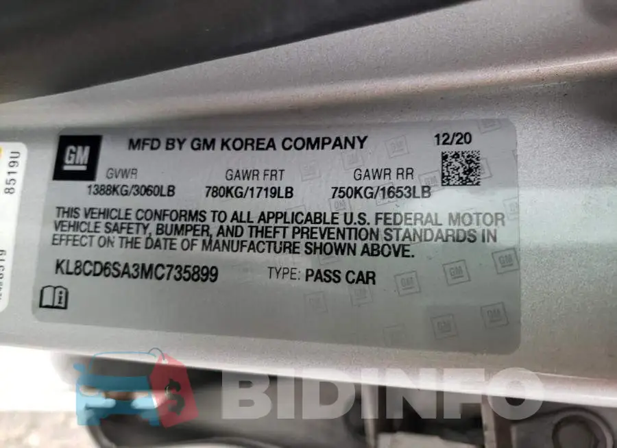 KL8CD6SA3MC735899 Photo# 10