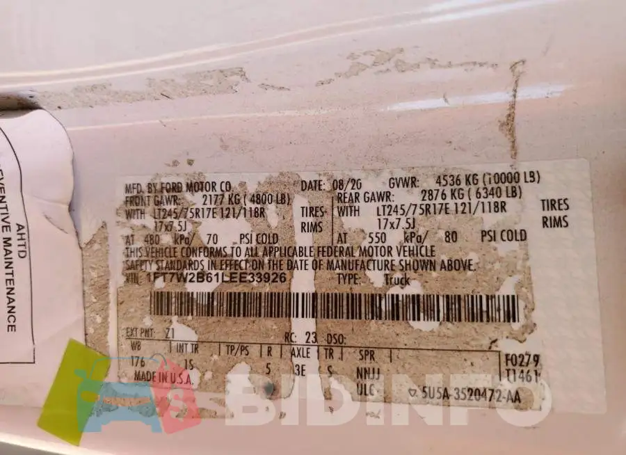 1FT7W2B61LEE33926 Photo# 10