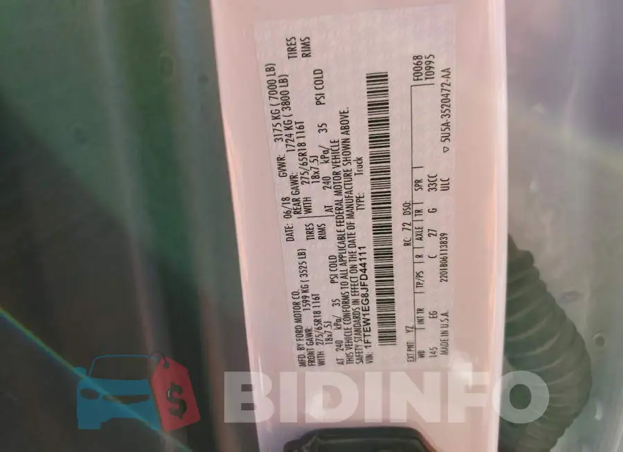 1FTEW1EG8JFD44111 Photo# 10
