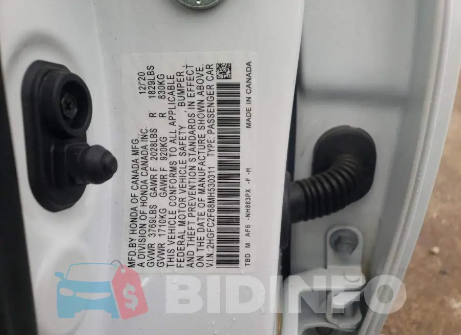 2HGFC2F68MH530311 Photo# 10