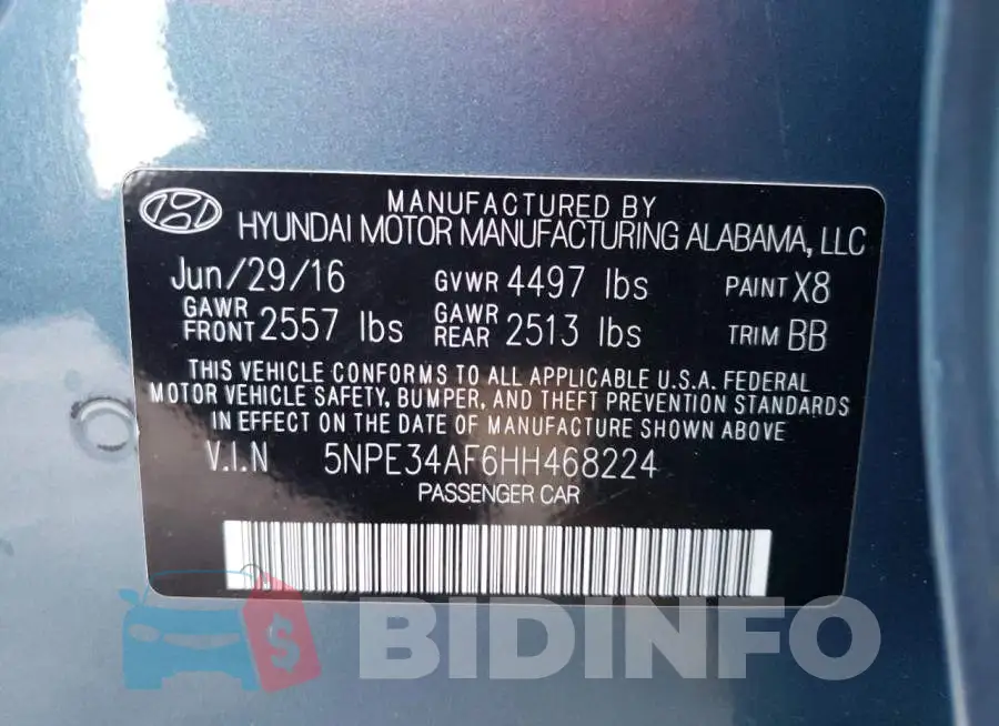 5NPE34AF6HH468224 Photo# 10