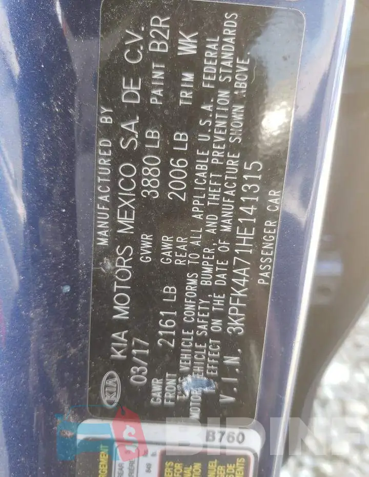 3KPFK4A71HE141315 Photo# 10
