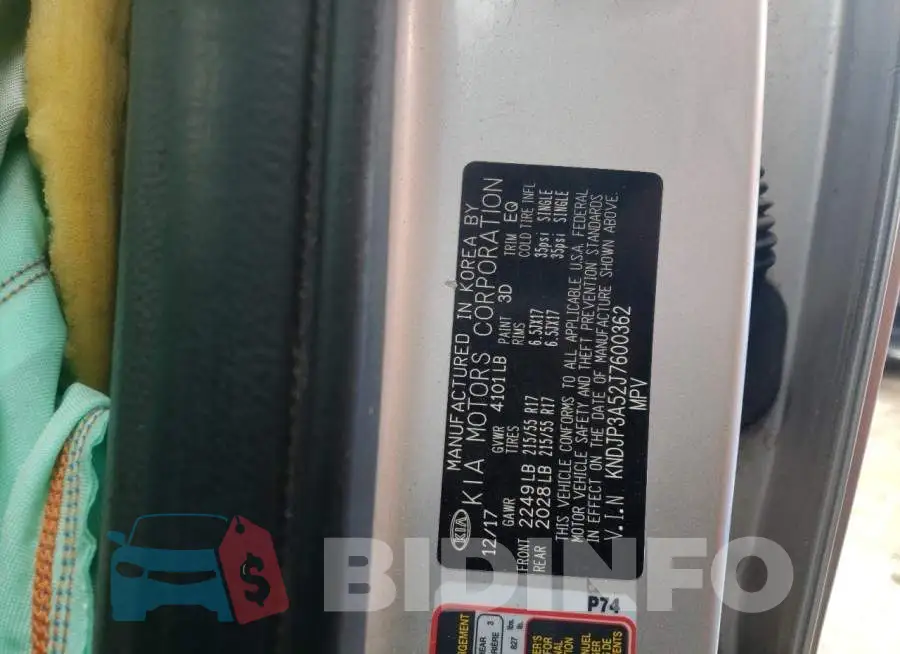 KNDJP3A52J7600362 Photo# 10