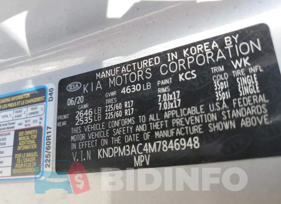 KNDPM3AC4M7846948 Photo# 10