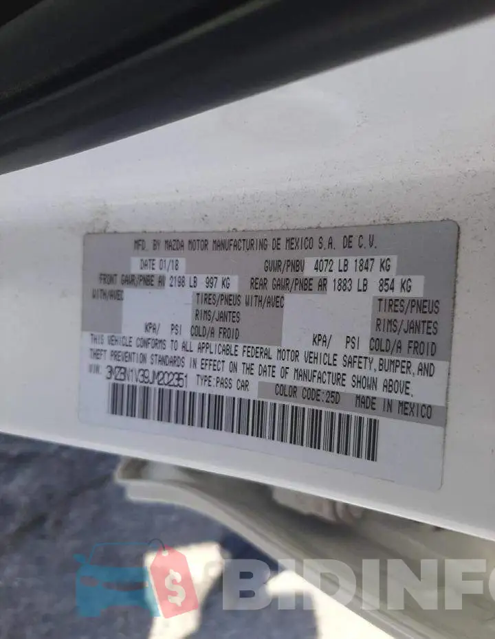 3MZBN1V39JM202351 Photo# 10