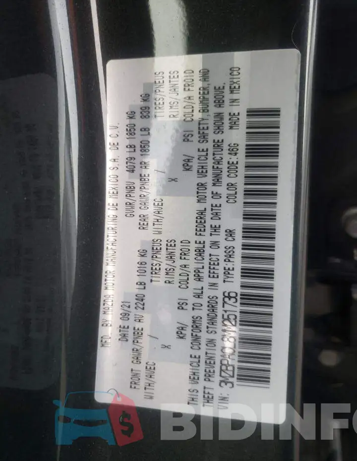 3MZBPACL8MM251736 Photo# 10