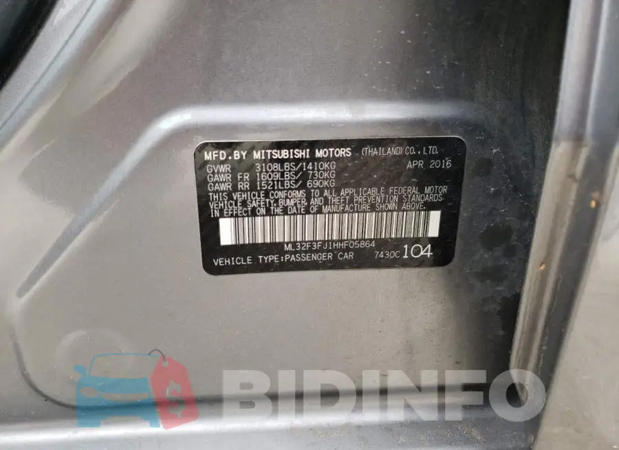 ML32F3FJ1HHF05864 Photo# 10