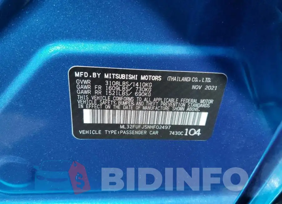 ML32FUFJ5NHF02497 Photo# 10