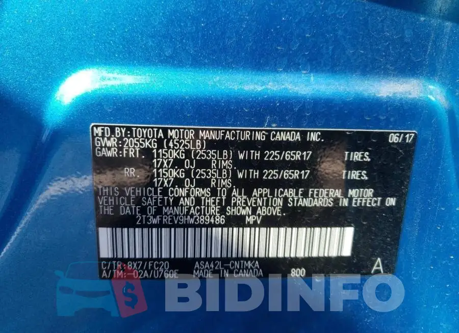 2T3WFREV9HW389486 Photo# 10