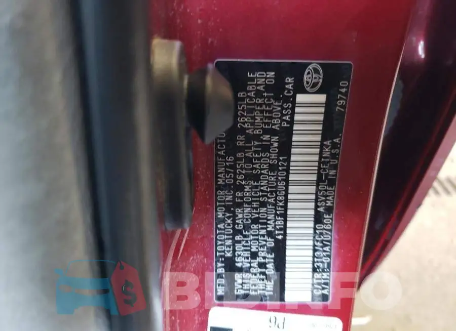 4T1BF1FK8GU610121 Photo# 10