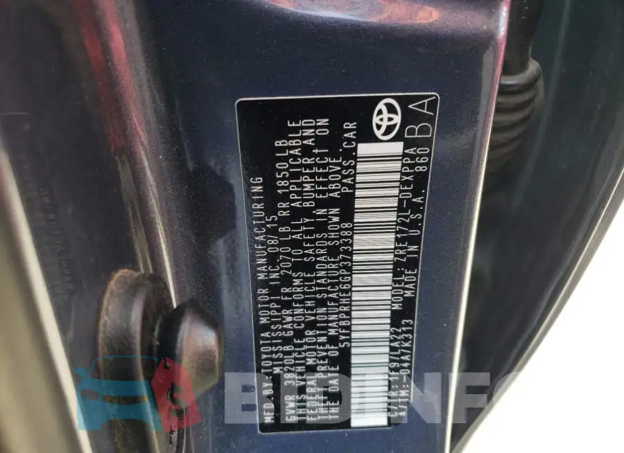 5YFBPRHE6GP373388 Photo# 10